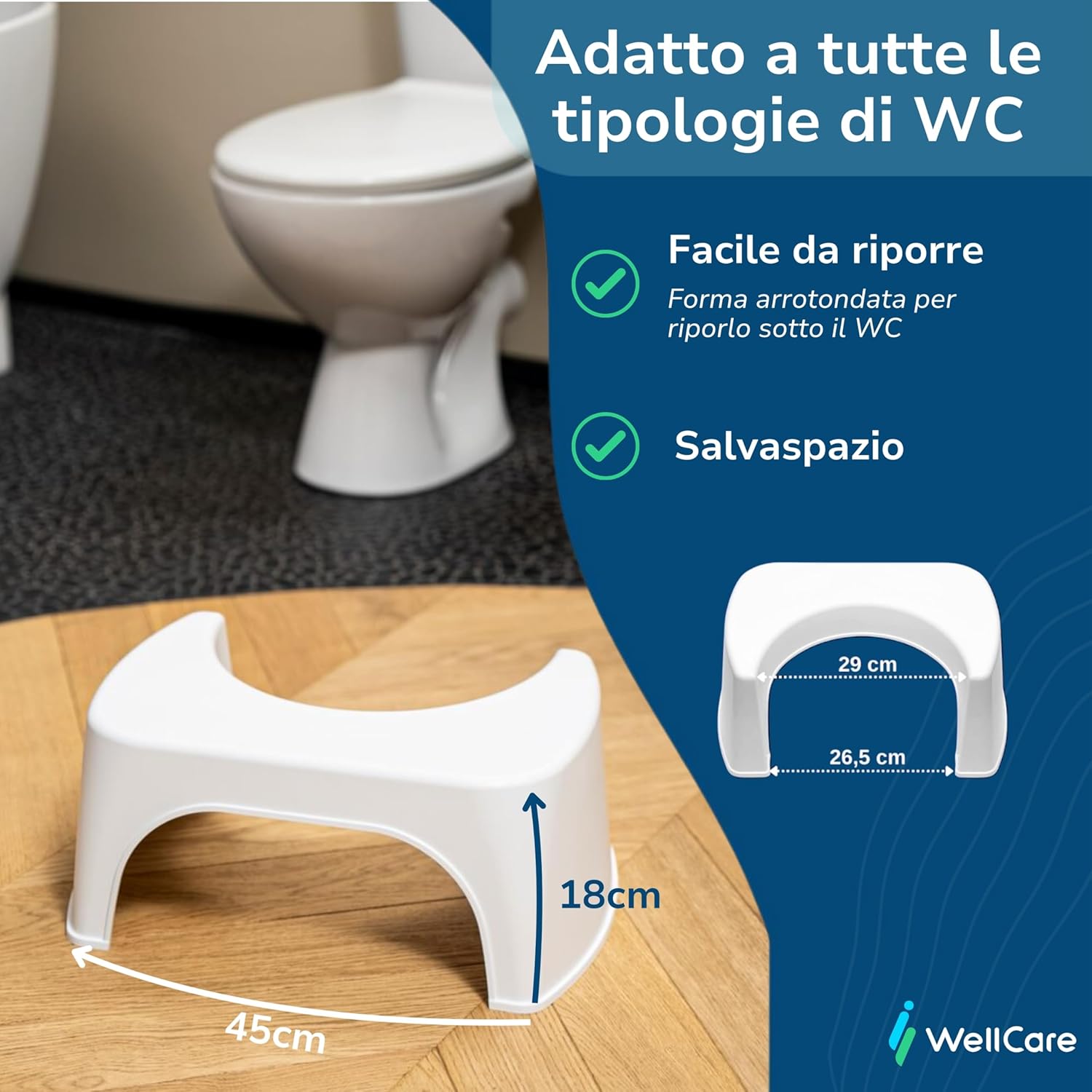 Well Care taburete vista superior